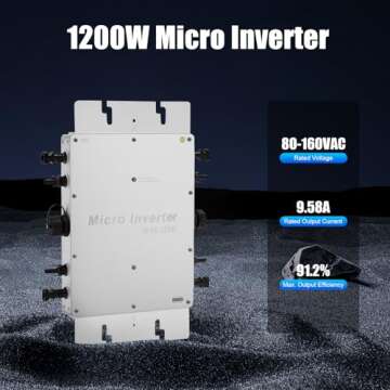 BANLICALI Solar Inverter - 1200W Pure Sine Wave Aluminium Alloy Kit