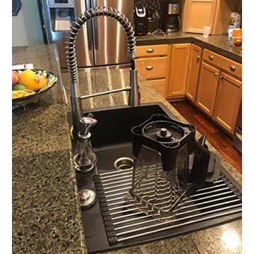 AHYUAN Roll Up Dish Drying Rack for Kitchen Ease