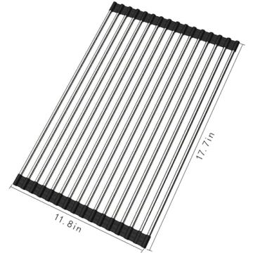 AHYUAN Roll Up Dish Drying Rack for Kitchen Ease