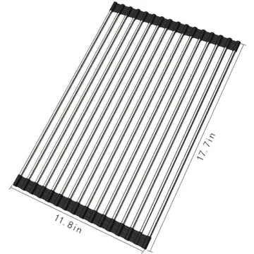 AHYUAN Roll Up Dish Drying Rack for Kitchen Ease