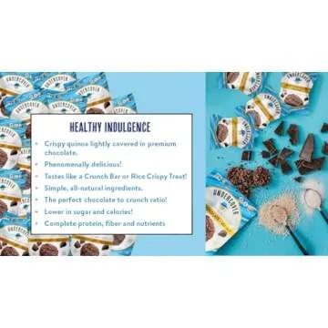 Undercover Chocolate Quinoa Crisps - Dark Chocolate + Sea Salt Quinoa Crisps | 7-Pack, 3oz Bags of Mini Crisps | Gluten Free, Nut-Free, Allergen Friendly, Kosher, Plant-Based