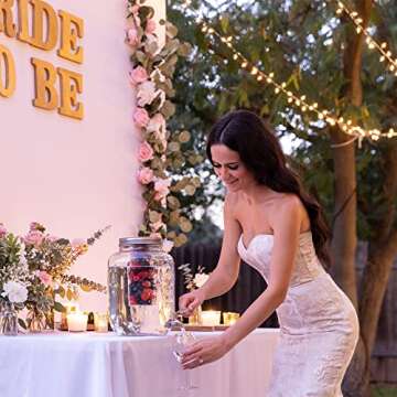 2-Gallon Glass Liquor Decanter Drink Dispenser for Parties - 100% Leakproof Stainless Steel Spigot +...