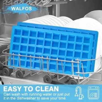Mini Square-Terrace Silicone Chocolate Molds 50 Cavities - Walfos Non Stick Silicone Candy Molds, Silicone Molds for Chocolate, Candy, Gummy, Jelly, Ice Cubes, Food Grade & Dishwasher Safe, 2 Packs