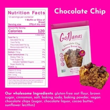 GoNanas Chocolate Chip Banana Bread Mix for Healthy Snacks