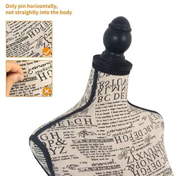 Female Mannequin Torso with Stand Dress Form Adjustable Display Manikin Body