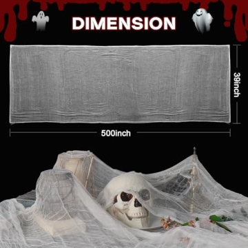 Halloween White Creepy Cloth for Spooky Decor 500x40inch