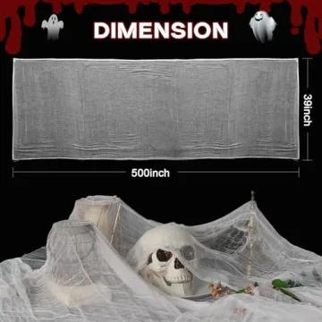 Halloween White Creepy Cloth for Spooky Decor 500x40inch