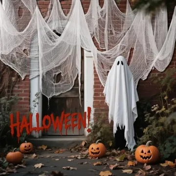 Halloween White Creepy Cloth for Spooky Decor 500x40inch