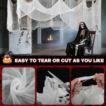 Halloween White Creepy Cloth for Spooky Decor 500x40inch