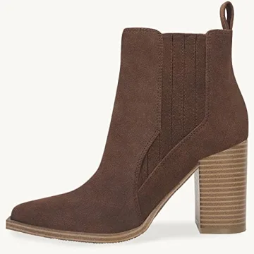 Juliet Holy Women’s Pointed Toe Block Heel Ankle Boots