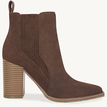 Juliet Holy Women’s Pointed Toe Block Heel Ankle Boots