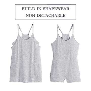 ANRABESS Women Summer Mini Romper Dress Workout Tennis Active Sports Athletic Outfits Built in Shorts Trendy Vacation Heather Gray Large