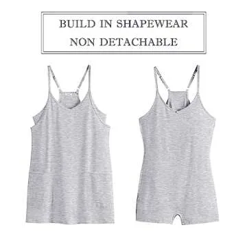 ANRABESS Women Summer Mini Romper Dress Workout Tennis Active Sports Athletic Outfits Built in Shorts Trendy Vacation Heather Gray Large