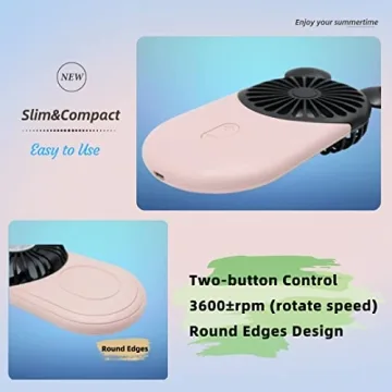DecoLife Cute Portable Mini Fan for Summer Adventures