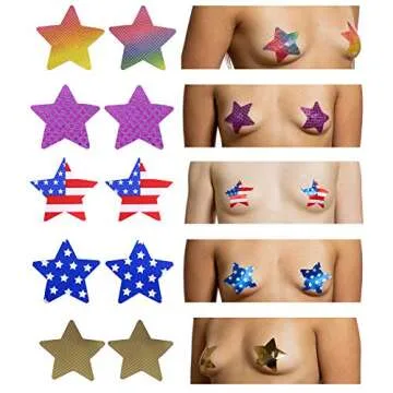 SoJourner Bags Star Rave Pasties Nipplecovers 10 Designs