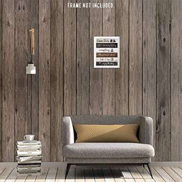 Farmhouse Style Cabin Rules Humor Print, 1 (8x10) Unframed Photos, Wall Art Decorations Gift for Home Office Gear Garage Man Cave Kitchen Mountain Log House School Student Teacher Camping Hiking Fan