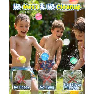 Reusable Water Balloons for Kids - 【12 Pack】 Magnetic Silicone Water Bomb with Mesh Bag, Summer Toys Swimming Pool Party Supplies Bath Toy Outdoor Idea Gift for Kids