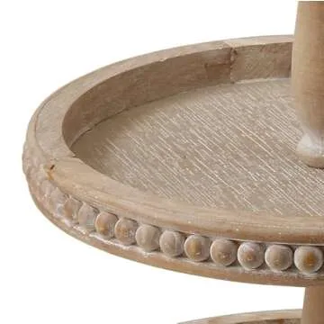 Round 3-Tier Decorative Wood Tray