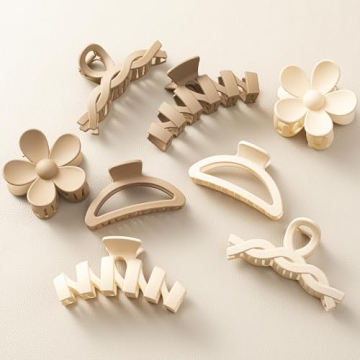 8PCS Flower Claw Clips - Non-Slip Hair Accessories