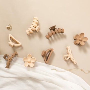 8PCS Flower Claw Clips - Non-Slip Hair Accessories