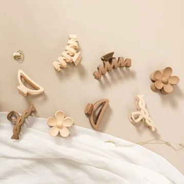 8PCS Flower Claw Clips - Non-Slip Hair Accessories