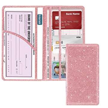 Dalueery.H Car Registration and Insurance Holder Registration and Insurance Card Holder Car Essentials for Women Car Insurance and Registration Card Holder Men Pink Car Essentials (Bling Pink)