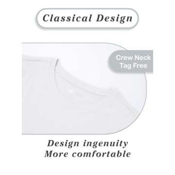 SMENG Ladies Cotton Tee Long Sleeve Soft Crew-Neck T-Shirt