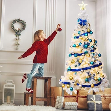 Goplus 6ft Artificial Christmas Tree Easy Setup Beautiful