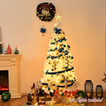 Goplus 6ft Artificial Christmas Tree Easy Setup Beautiful