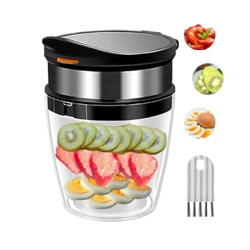 ZOOUS Strawberry Slicer Cutter Cup Kitchen Gadget For Toddlers, Egg Slicer, Banana Cutter Slicer, Mu...