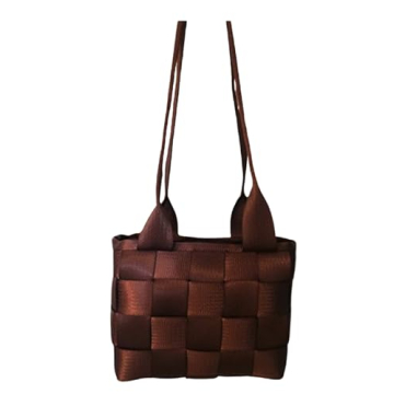 Handmade Seatbelt Purse in Brick Red - Durable and Washable