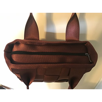 Handmade Brick Red Seatbelt Purse - Stylish and Washable