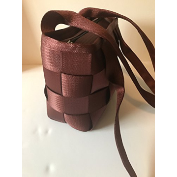 Handmade Brick Red Seatbelt Purse - Stylish and Washable