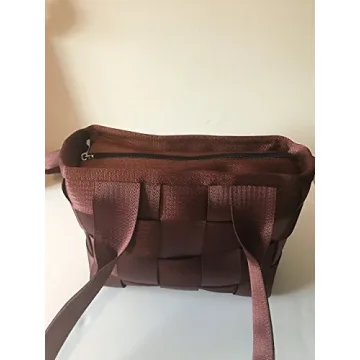 Handmade Brick Red Seatbelt Purse - Stylish and Washable