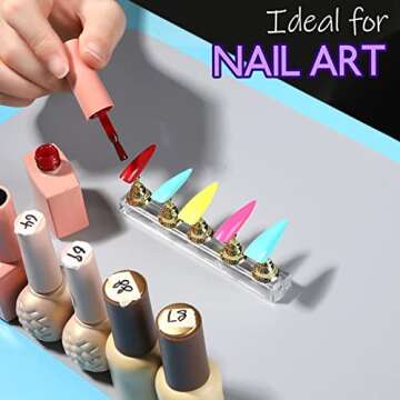 LEOBRO Silicone Mats for Crafts, 2 Pcs 11.69" x 8.26" Silicone Mats for Resin, Paint Clay Play Dough Mat, DIY Arts and Crafts, Light Gray & Clear