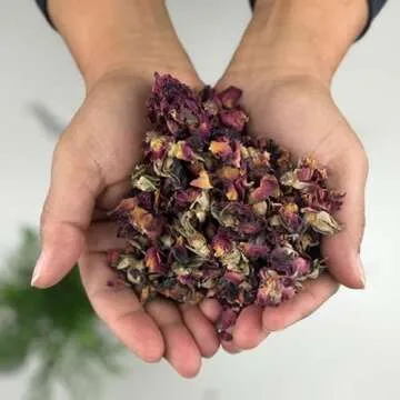 Evergreen Herbs Red Rose Buds and Pedals (Rosa De Castilla) 4 oz. (113 Grams): Timeless Elegance for...