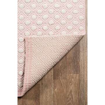 Erin Gates by Momeni Langdon Windsor Pink Hand Woven Wool Area Rug 3'9" X 5'9"