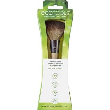 EcoTools Precision Blush Makeup Brush, Cheek Blush Brush, For Loose or Pressed Powder, Also Works Wi...