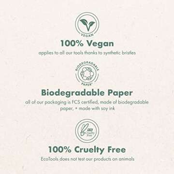 EcoTools Precision Blush Makeup Brush, Cheek Blush Brush, For Loose or Pressed Powder, Also Works With Bronzer, Eco-Friendly Face Makeup Brush, Vegan & Cruelty-Free, Synthetic Bristles, 1 Count