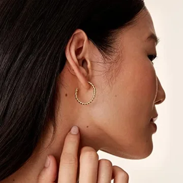 Stylish PAVOI 14K Gold Plated Hoop Earrings - Perfect for All Occasions