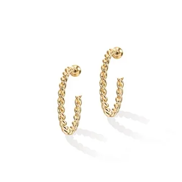 Stylish PAVOI 14K Gold Plated Hoop Earrings - Perfect for All Occasions