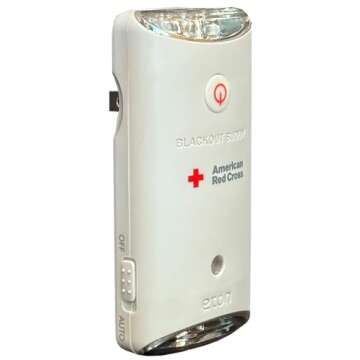 Officially Licensed American Red Cross by Eton Blackout Buddy Swivel Emergency Flashlight, Automatic...