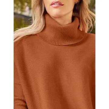 LILLUSORY Oversized Turtleneck Pullover Sweaters Womens 2024 Long Tunic Sweater Winter Trendy Casual...