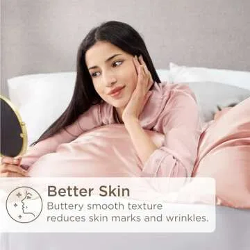 Bedsure Satin Pillowcase 2 Pack Similar to Silk Pillow Cases Standard Size, Pillow Case for Sleeping Women with Envelope Closure, Gifts for Women Men, Coral, 20x26 Inches