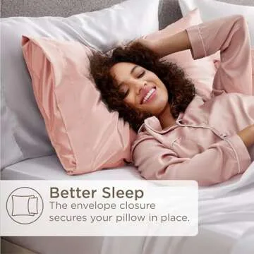 Bedsure Satin Pillowcase 2 Pack Similar to Silk Pillow Cases Standard Size, Pillow Case for Sleeping Women with Envelope Closure, Gifts for Women Men, Coral, 20x26 Inches