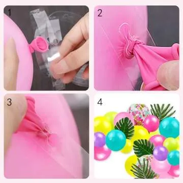 Hawaiian Tropical Balloon Garland Arch Kit Flamingo Palm Tree Pineapple Foil Balloons for Summer Beach Luau Themed Birthday Baby Shower Party