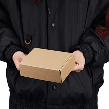 PHAREGE 7x5x2 inch Shipping Boxes Bulk 50 Pack Brown, Tab Lock Tuck Top Mailer Boxes for Packaging Small Business, Small Cardboard Gift Boxes for Wrapping Mailing Present