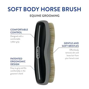 WAHL Professional Animal Equine Soft Body Horse Brush - Black