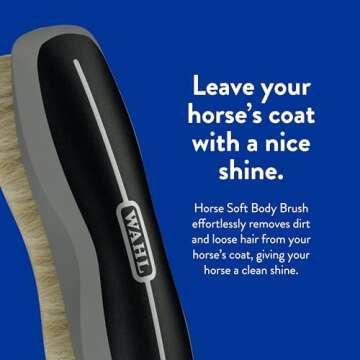 WAHL Professional Animal Equine Soft Body Horse Brush - Black