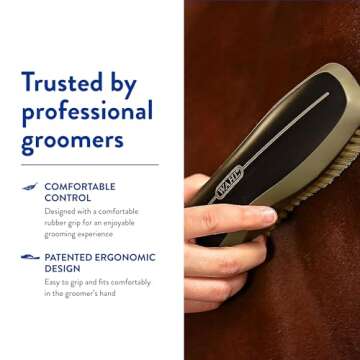 WAHL Professional Animal Equine Soft Body Horse Brush - Black